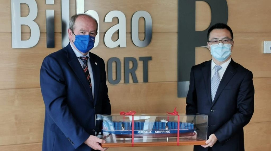 COSCO Shipping Lines Spain, VASCO y la AP de Bilbao afianzan su colaboraci&oacute;n