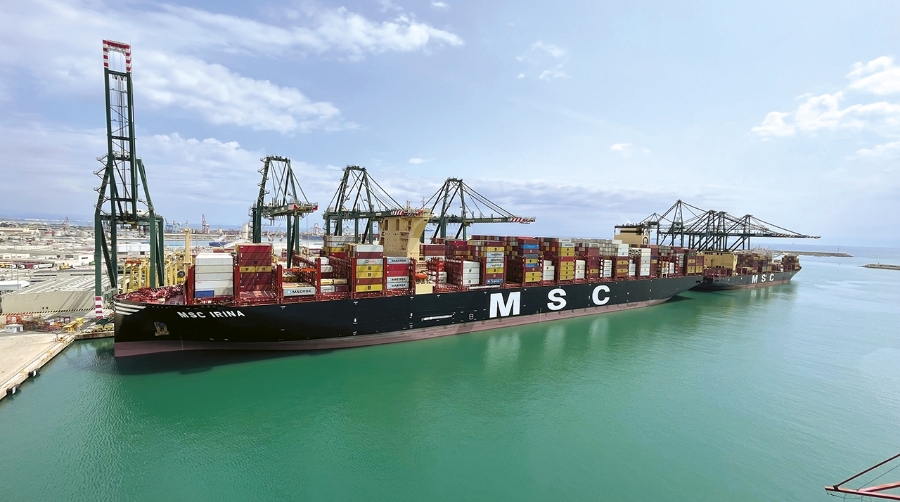 Buques de MSC en el Puerto de Valencia.