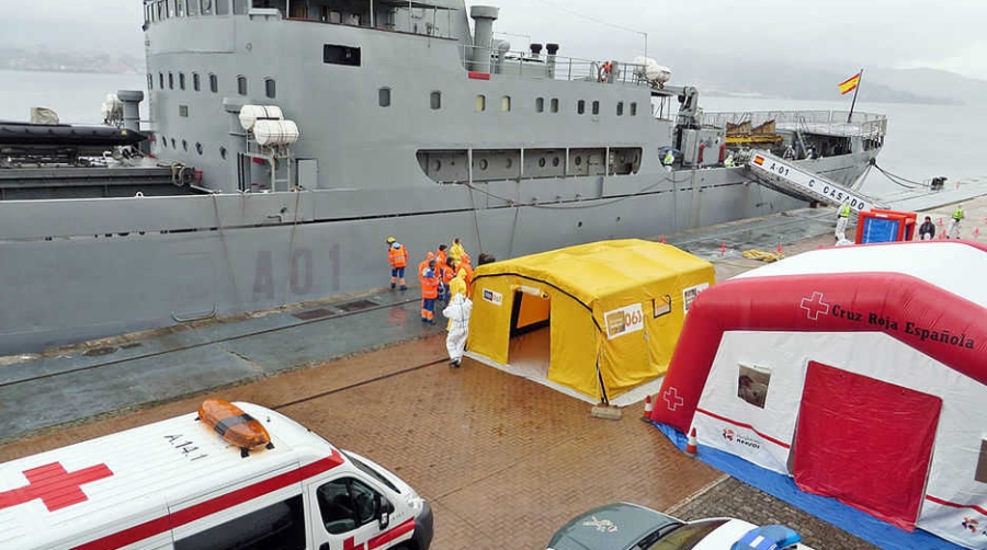 El Puerto Vigo acoge con &eacute;xito un simulacro de emergencia de salud p&uacute;blica y control de fronteras