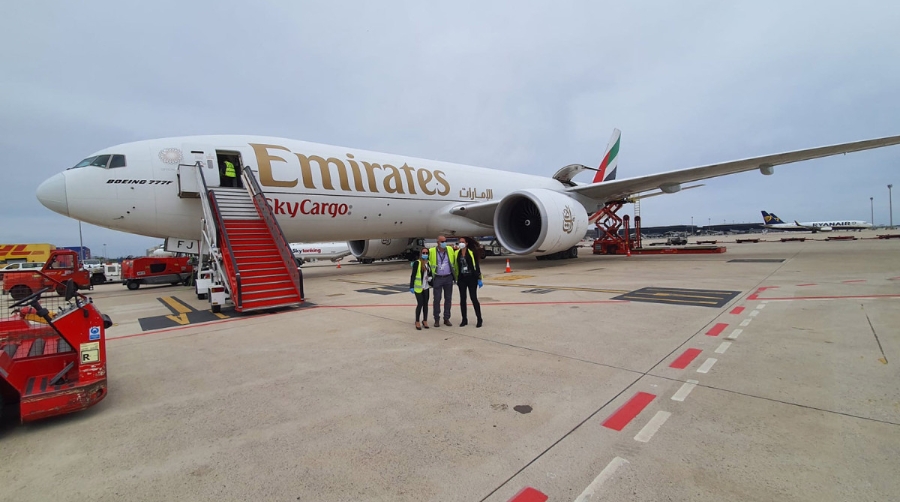 Modaltrade y Emirates SkyCargo traen a Barcelona 60.000 kilos de material sanitario