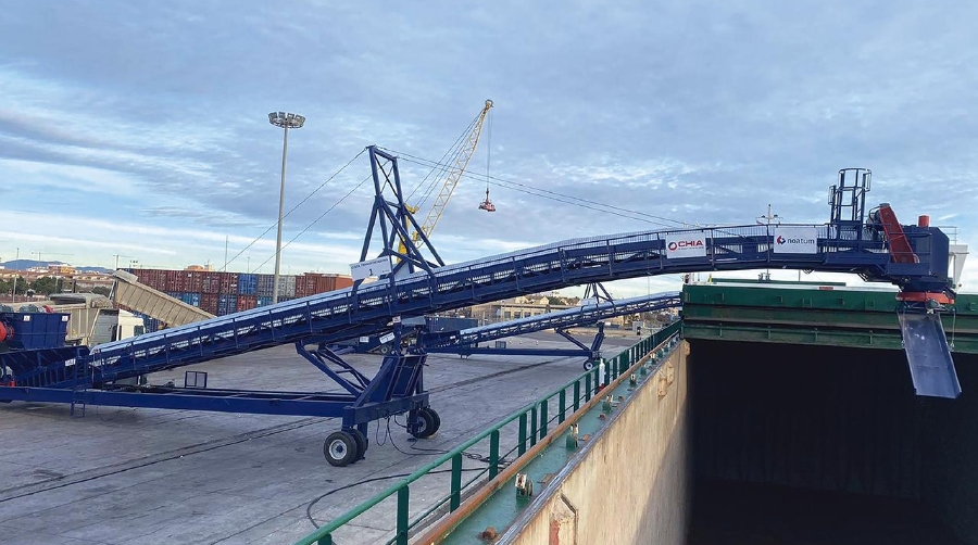 Espirales CHIA fabrica dos cintas transportadoras para la terminal de Noatum en Sagunto