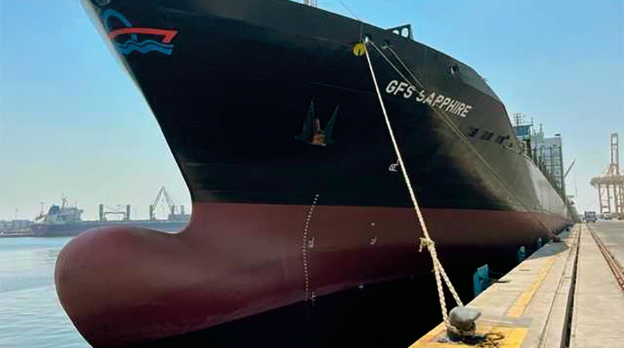 El buque “MV GFS Sapphire” cuenta con una capacidad para 1.440 TEUs.