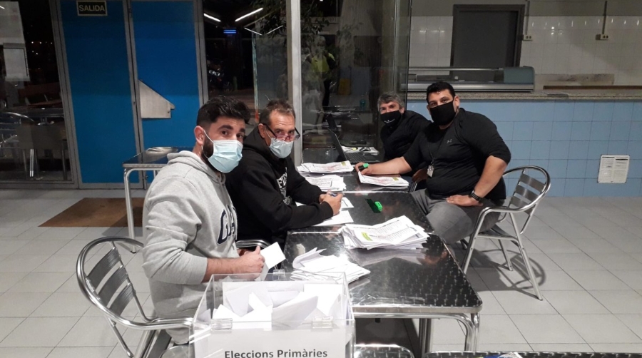 Miembros de Coordinadora durante las elecciones.
