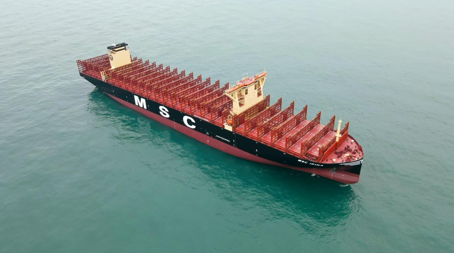 El “MSC Irina” fue entregado el pasado 9 de marzo por el astillero chino Jiangsu Yangzi Xinfu Shipbuilding como el primero de un pedido de seis buques de 24.346 TEUs para MSC.