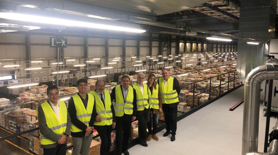 Foment del Treball visita los nuevos desarrollos del centro log&iacute;stico de Mercadona en Abrera