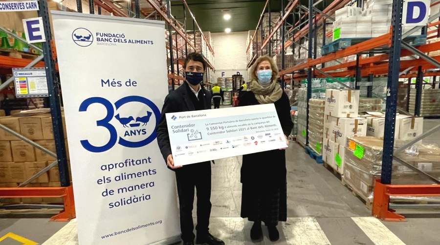 Port de Barcelona entrega al Banc dels Aliments la recaudación del Contenidor Solidari