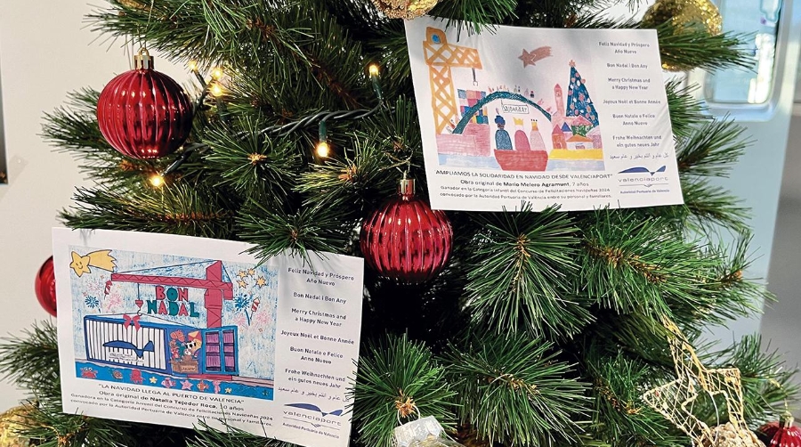 Los dos dibujos se convertirán en dos de las felicitaciones navideñas institucionales.