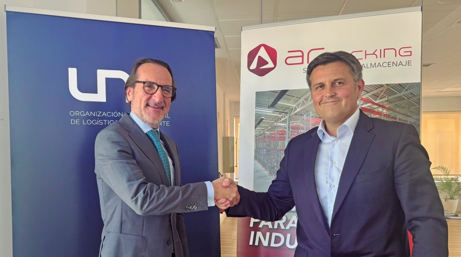 El presidente de UNO Logística, Francisco Aranda; y el responsable Comercial Sur de Europa de AR Racking, José Antonio Gómez, han rubricado un acuerdo de colaboración con el que ambas entidades persiguen impulsar la eficiencia y competitividad del sector.