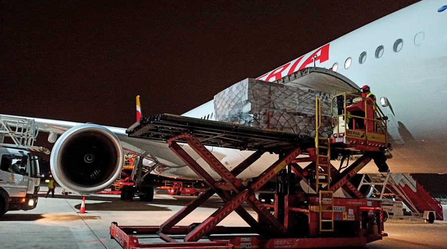 Llega a Espa&ntilde;a el primer avi&oacute;n del Corredor A&eacute;reo Sanitario de Iberia