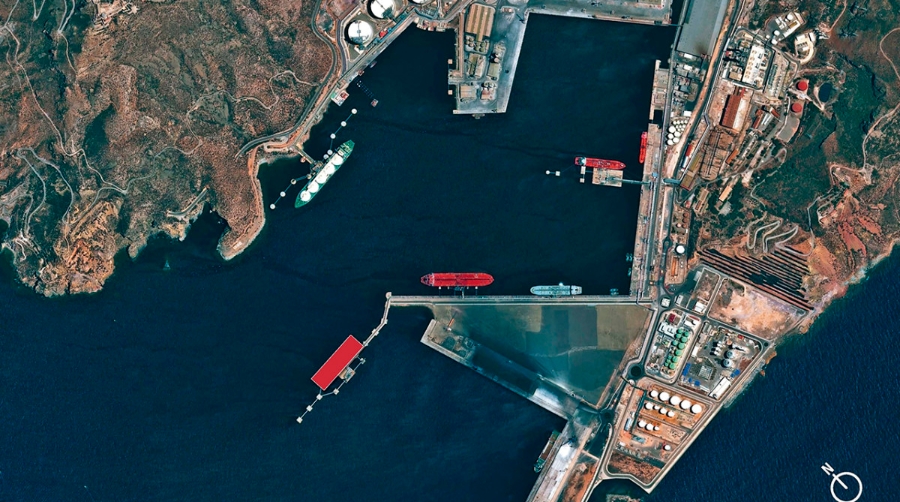 El objetivo del Puerto de Cartagena es adecuar el Frente 19 (se&ntilde;alado en rojo en la imagen) para atander buques de tama&ntilde;o medio. Infograf&iacute;a: J. A. S&aacute;nchez.