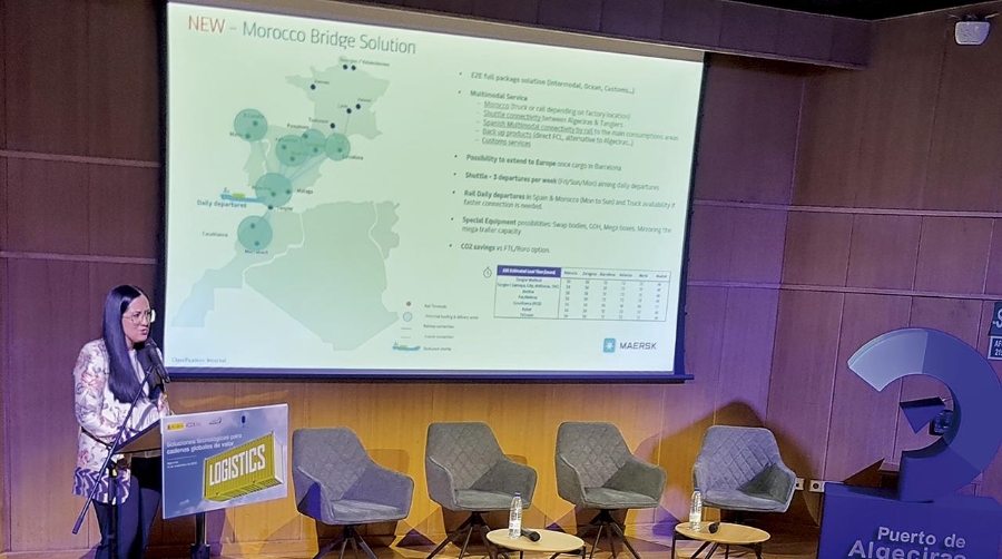 La jefa de Custom Delivery de España, Portugal y Marruecos de Maersk, Rocío Ros, ha anunciado este nuevo servicio.