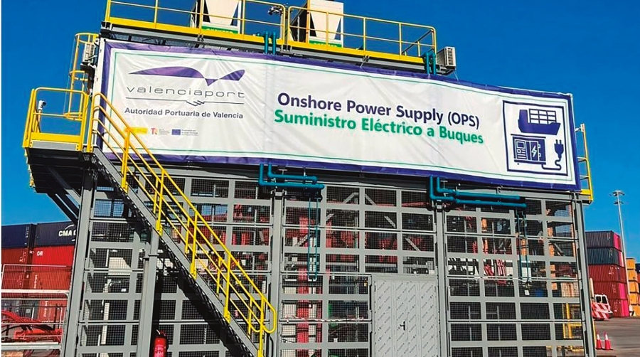 Sampol finaliza la instalación del OPS del Muelle Transversal de Costa del Puerto de Valencia