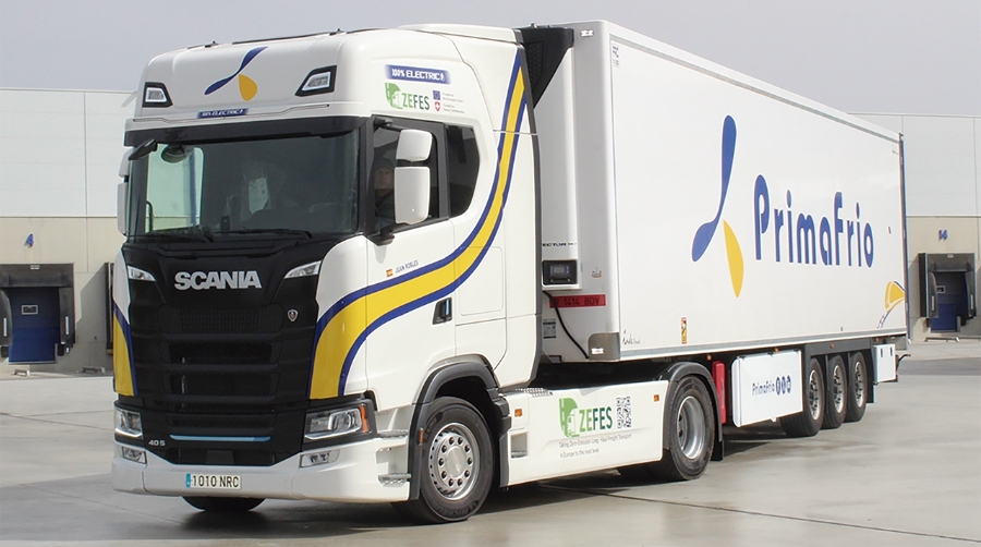 Primafrio y Scania validan el Corredor Mediterráneo eléctrico