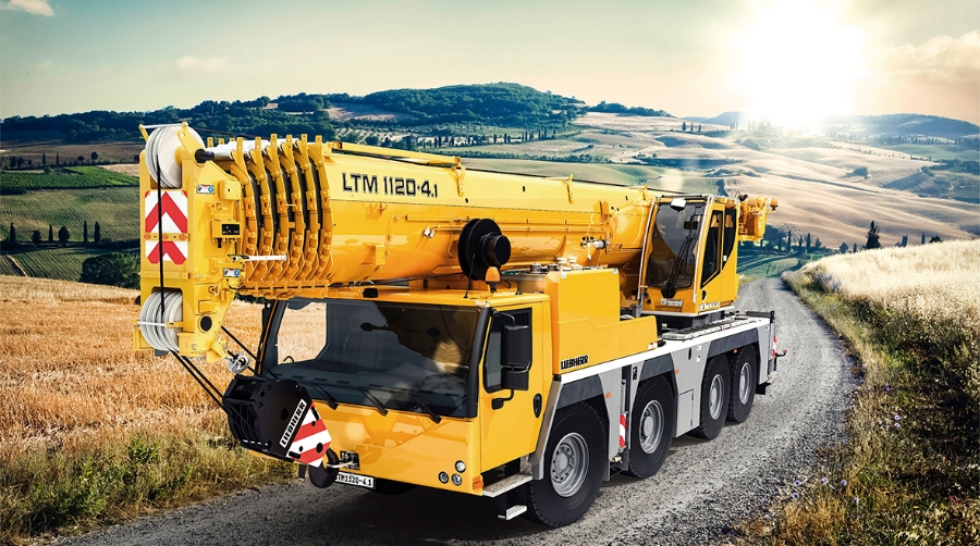 Liebherr presenta su nueva gr&uacute;a m&oacute;vil LTM 1120 4.1, con capacidad m&aacute;xima de carga sobre cuatro ejes, en la Conexpo de Las Vegas