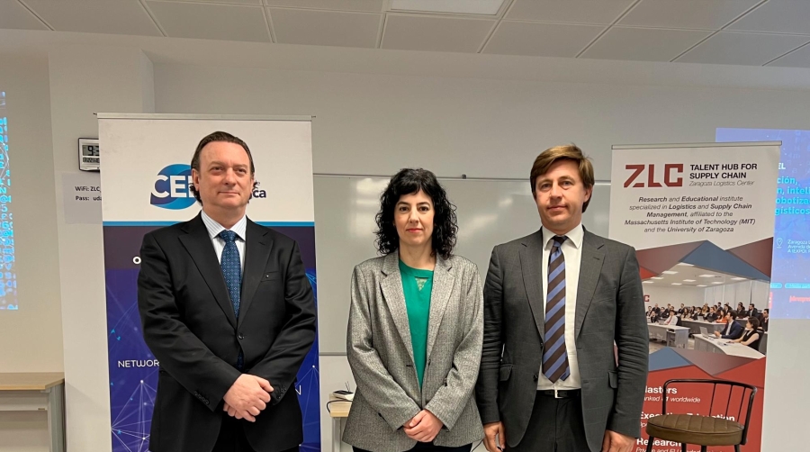 Desde la izquierda: Ángel Gil, vicepresidente del CEL; Susana Val, directora de ZLC; y Ramón García, director general del CEL.