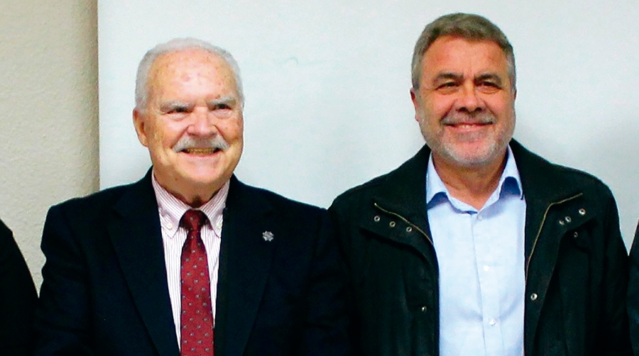 Luis Rosa, presidente de ATEIA-OLTRA Valencia; y Ernesto Peris, vicepresidente de la asociación, el día que Luis Rosa fue reelegido como presidente de la entidad. Foto DP.