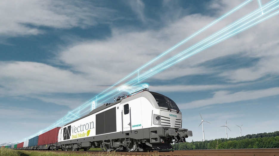 La nueva m&aacute;quina, Vectron Dual Mode, se puede operar como una locomotora di&eacute;sel y el&eacute;ctrica.