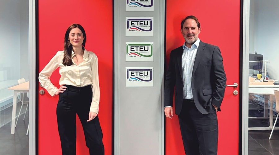 José Manuel Álvarez, CEO de ETEU Containers, y Valerie Català, vicepresidenta para Francia e Italia de ETEU.