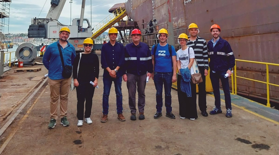 Visita de alumnos del curso en Tecnología Marina y Energía Offshore a Astilleros Zamakona en Santurtzi.