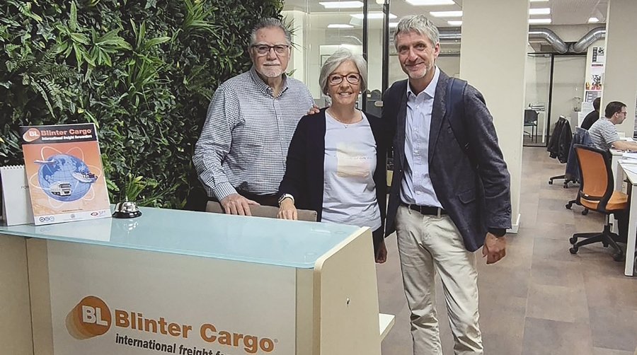 Joan Balastegui, Carmen Carrique (Blinter Cargo) y Juan Vila (Visual Trans).