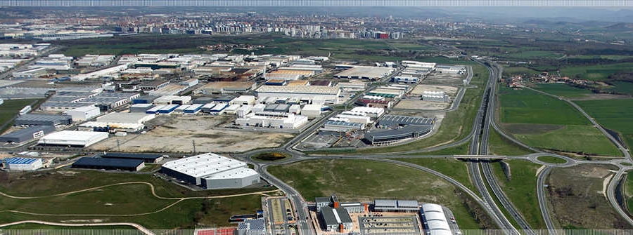 Vista aérea del Polígono Industrial de Júndiz.