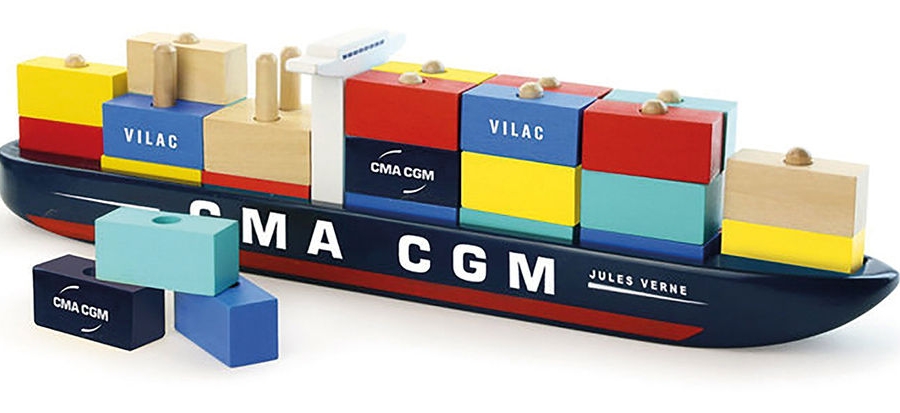 Portacontenedores de madera