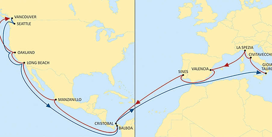 MSC implementa mejoras en su servicio California Express con escalas en M&eacute;xico