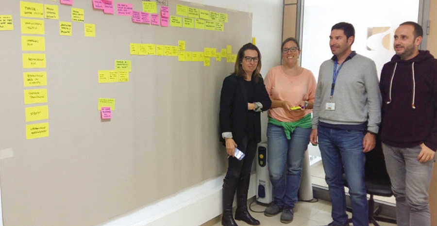 Yolanda Bautista, directora de Operaciones; Mar&iacute;a N&aacute;cher, Lean promotor; Edu M&eacute;ndez, jefe de Almac&eacute;n y Gorka Urrutia, director de la delegaci&oacute;n de Valencia.