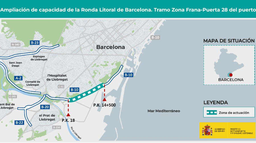 Transportes formaliza la redacción del proyecto para mejorar la movilidad en los accesos al Puerto de Barcelona