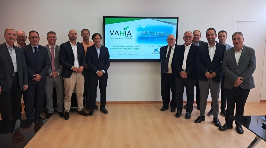 Un momento de la reunión mantenida por los miembros de VAHIA 2030 en el Puerto de Alicante.