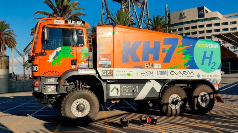 Imagen del camión del equipo KH7 Epsilon en el Dakar.