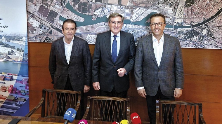 Antonio Pernía (Carbón Puerto), Rafael Carmona (APS), Pablo García (Euroports).