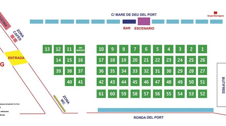 Plano de ubicación de la XI Fiesta de la Logística de Barcelona - Buti Buti 2023.