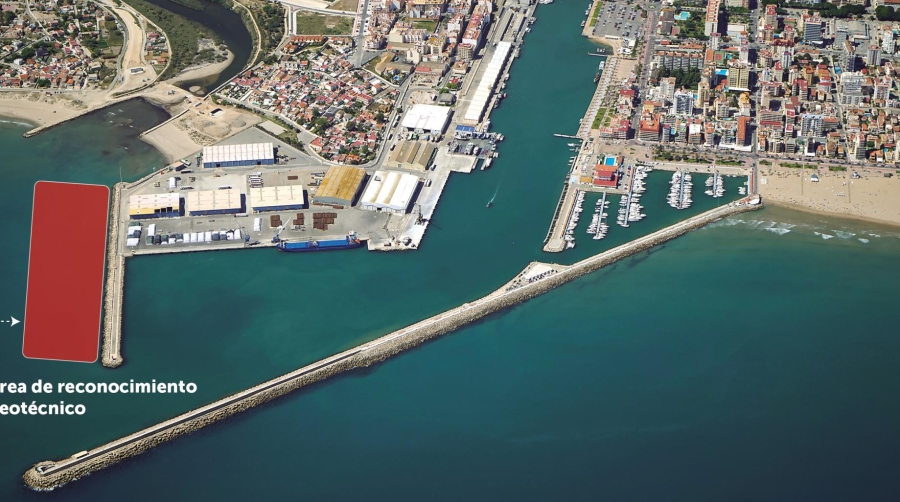 La APV llevará a cabo una campaña de reconocimiento geotécnico en la zona sur del puerto de Gandia. Infografía J.A.S.