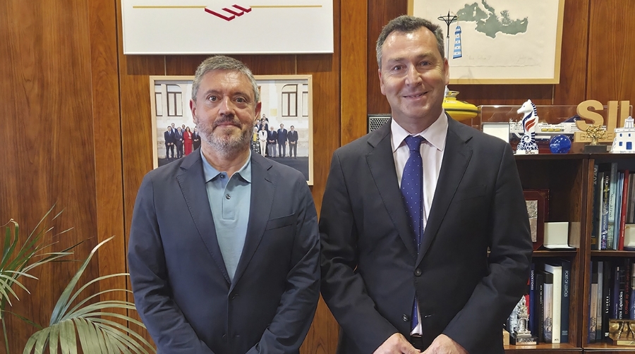 Juan Manuel Doncel, presidente de la Autoridad Portuaria de Ceuta; y Gustavo Santana, presidente de Puertos del Estado.