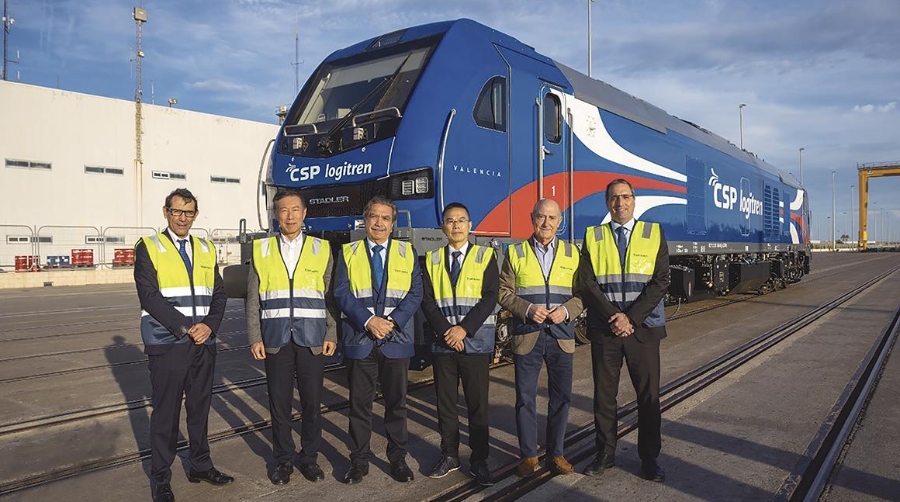 Elias Garcia, Ken Chan, Juan Cámara, Shi Guoquiang, Alfonso Novo y Juan Orti, miembros del Consejo de Administración de CSP Logitren.
